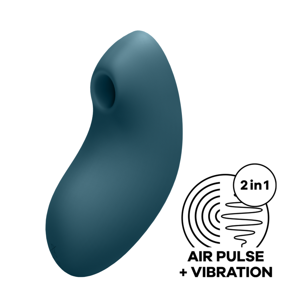 Vulva Lover 2 – Dubbele Luchtdruk Vibrator – Blauw
