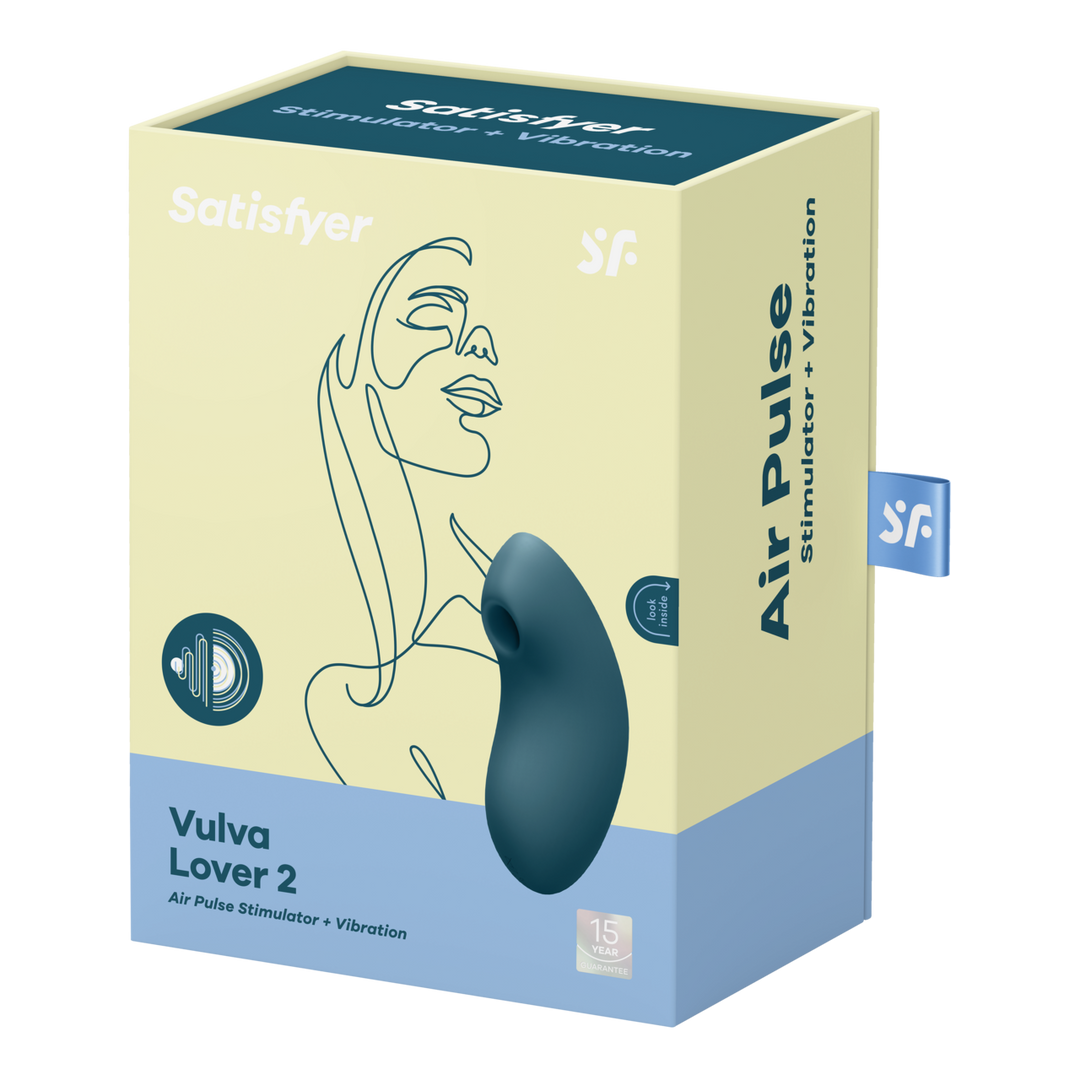 Vulva Lover 2 – Dubbele Luchtdruk Vibrator – Blauw