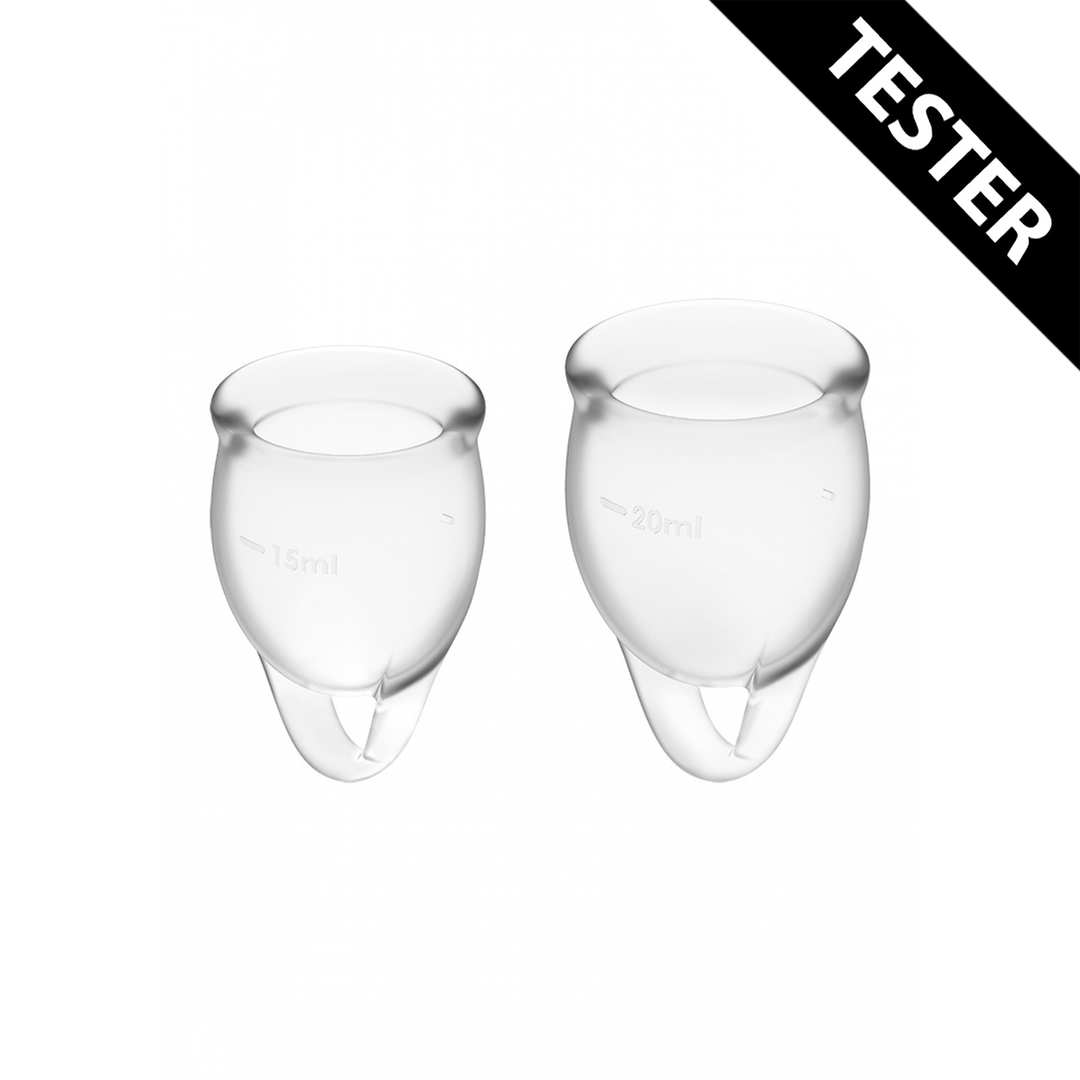 Voel je Zeker – Menstruatiecup – Transparant – Tester