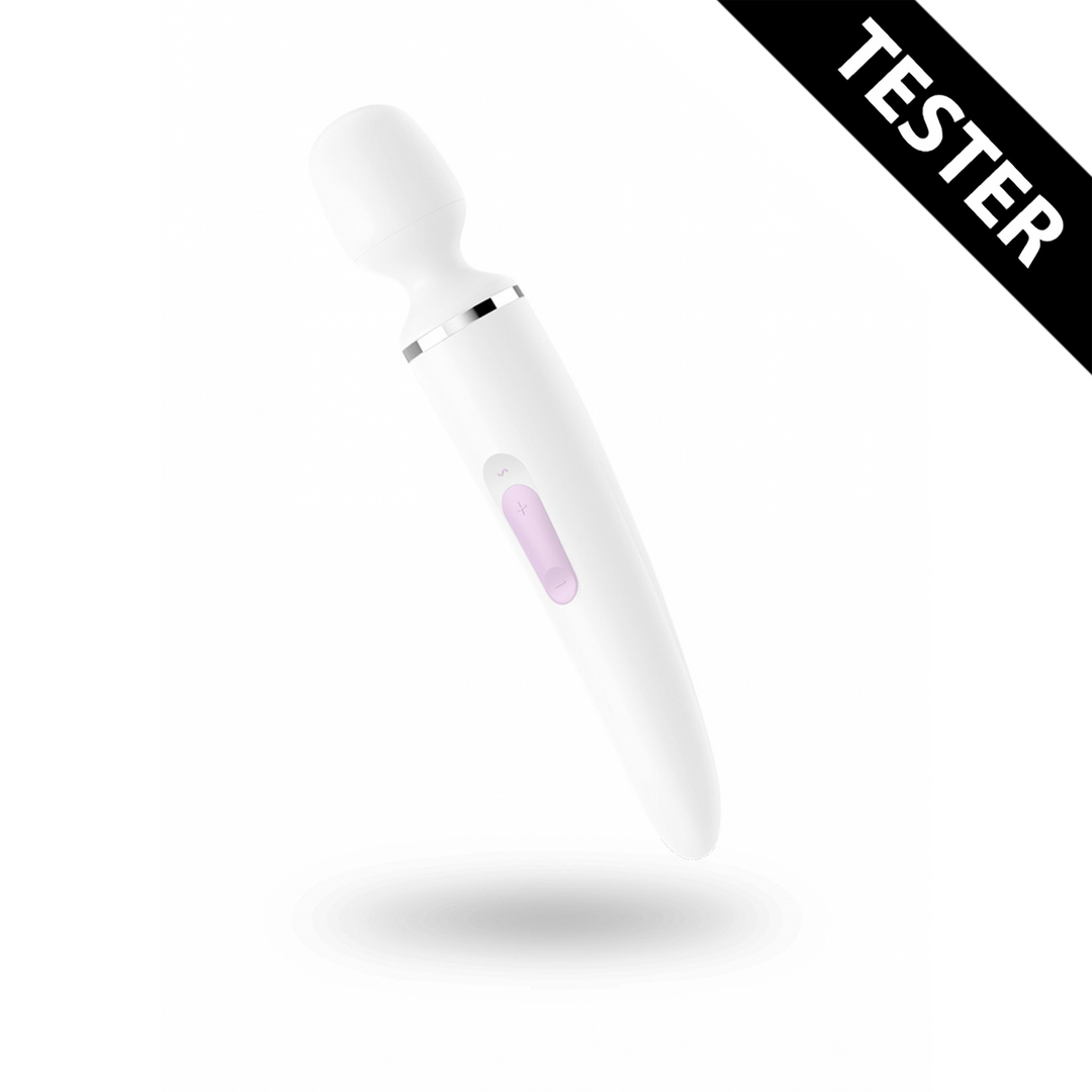 Wand-er Woman - Vibrador de varita - Blanco/Cromo - Tester