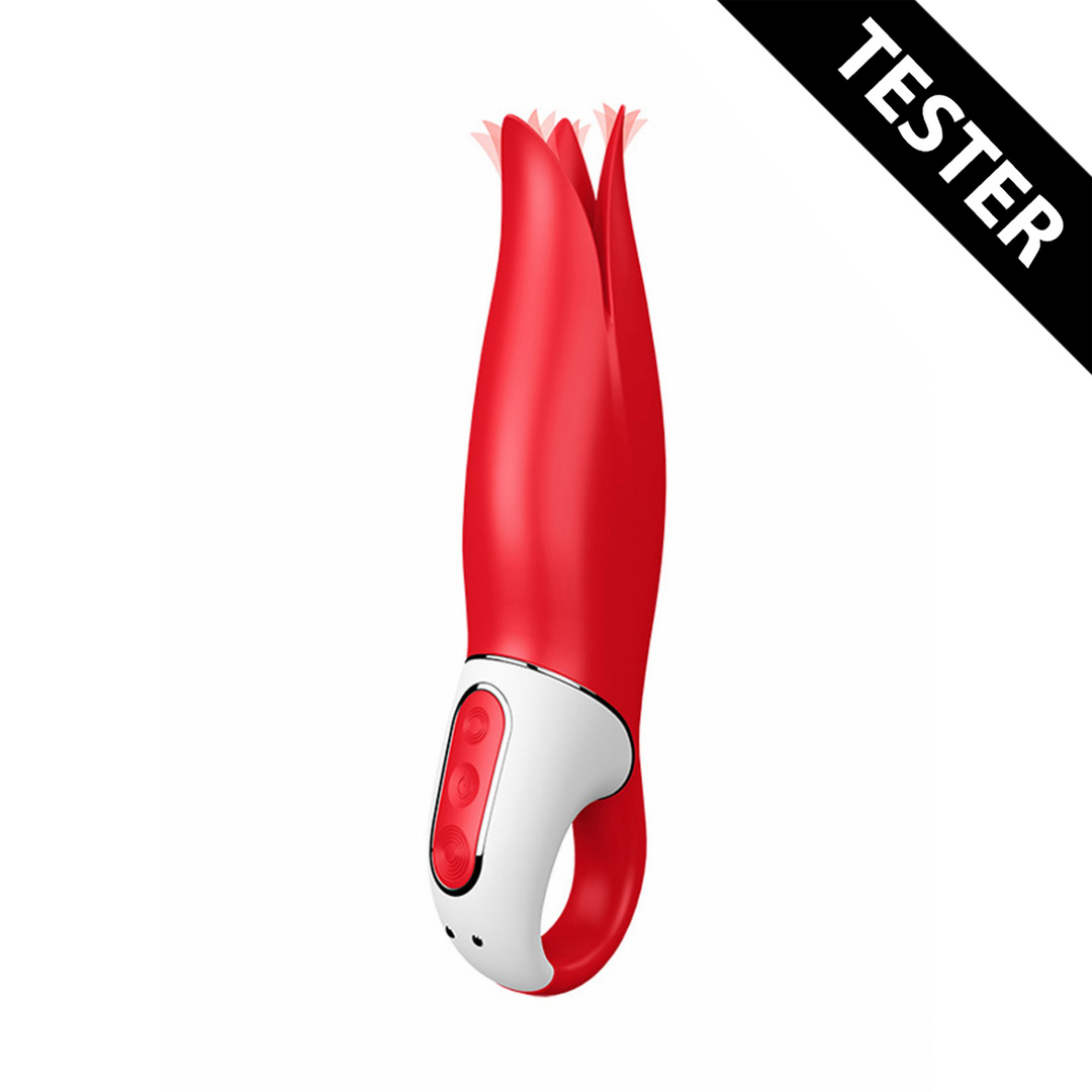 Power Flower - Vibrador - Rojo - Tester