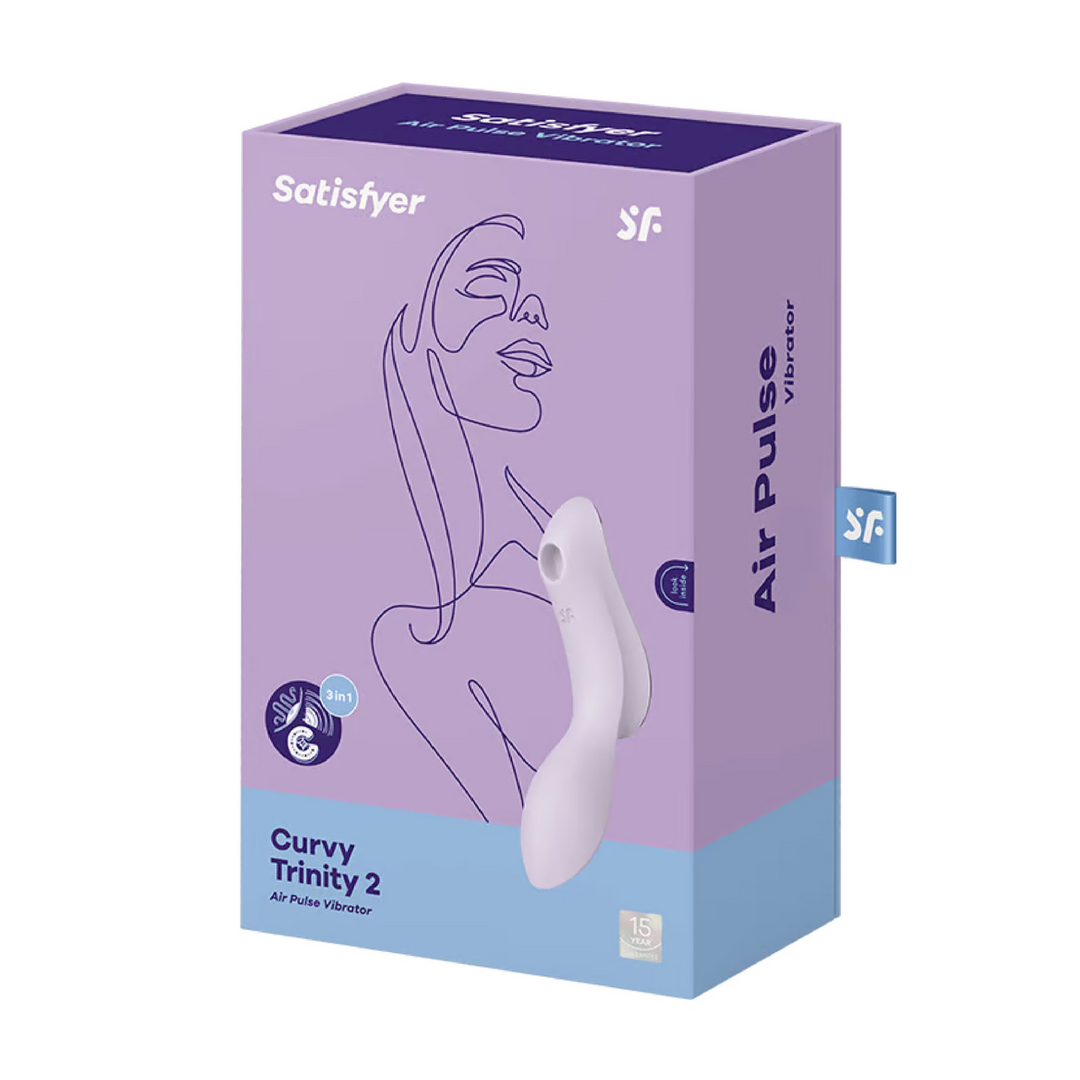 Curvy Trinity 2 – Invoegbare Luchtpulsvibrator – Violet