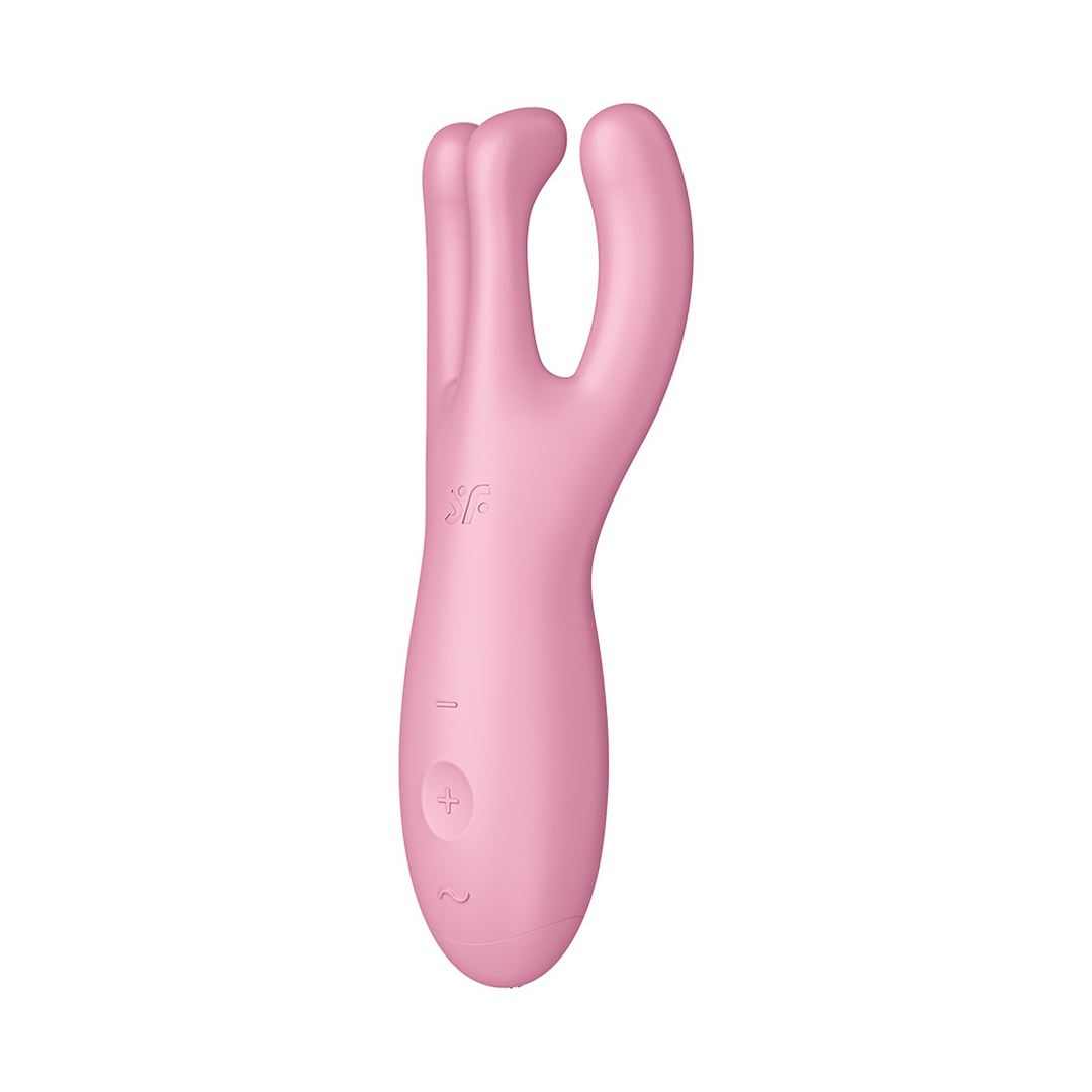 Threesome 4Plus – Lay-on Vibrator met App – Roze