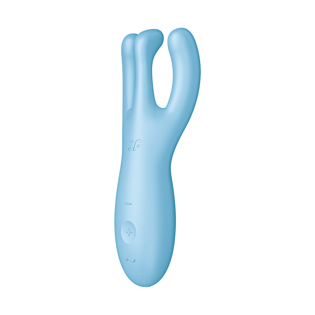 Threesome 4Plus – Lay-on Vibrator met App – Blauw