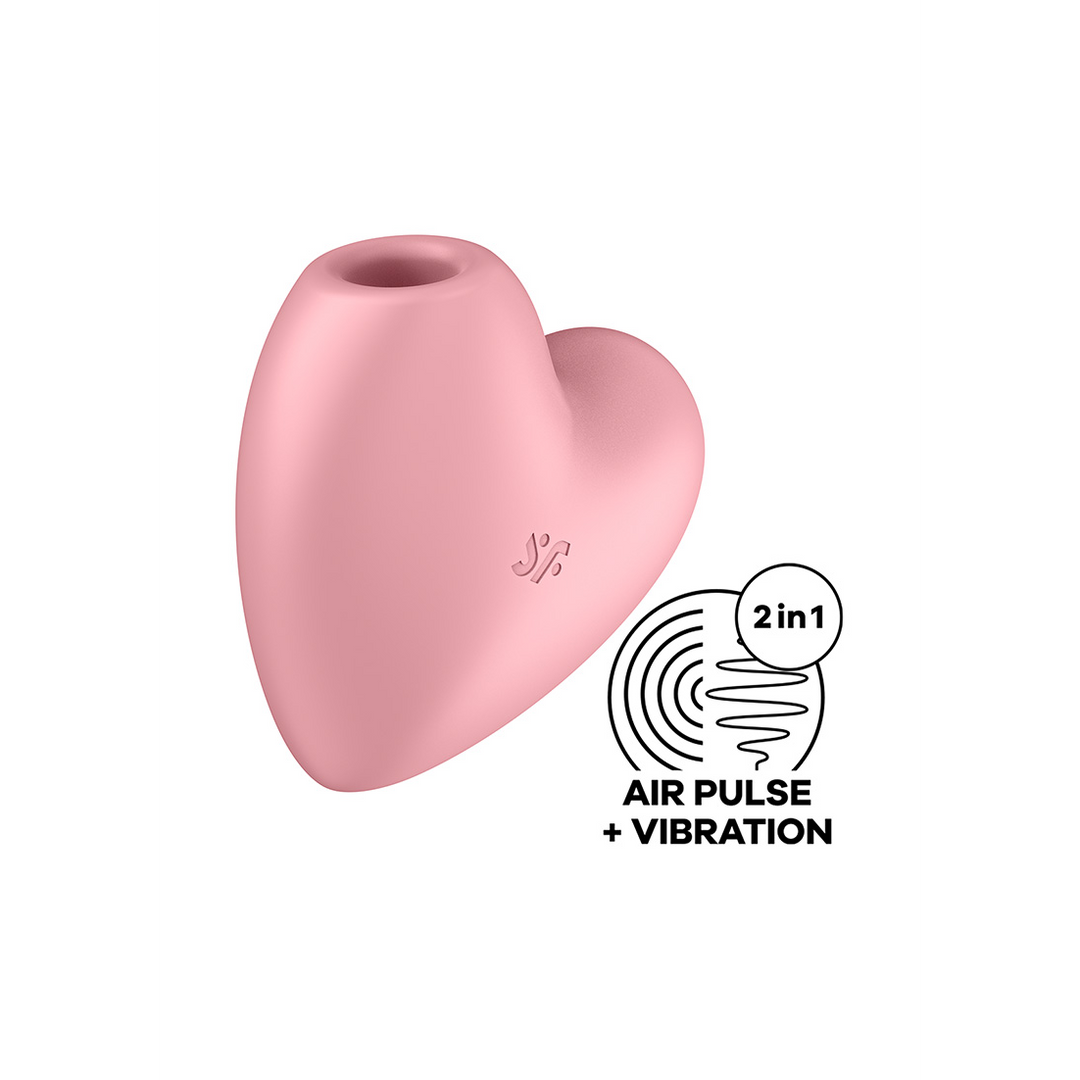 Cutie Heart – Air Pulse Stimulator en Vibratie – Licht Rood