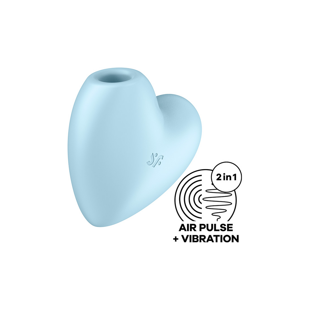 Cutie Heart – Air Pulse Stimulator en Vibratie – Blauw