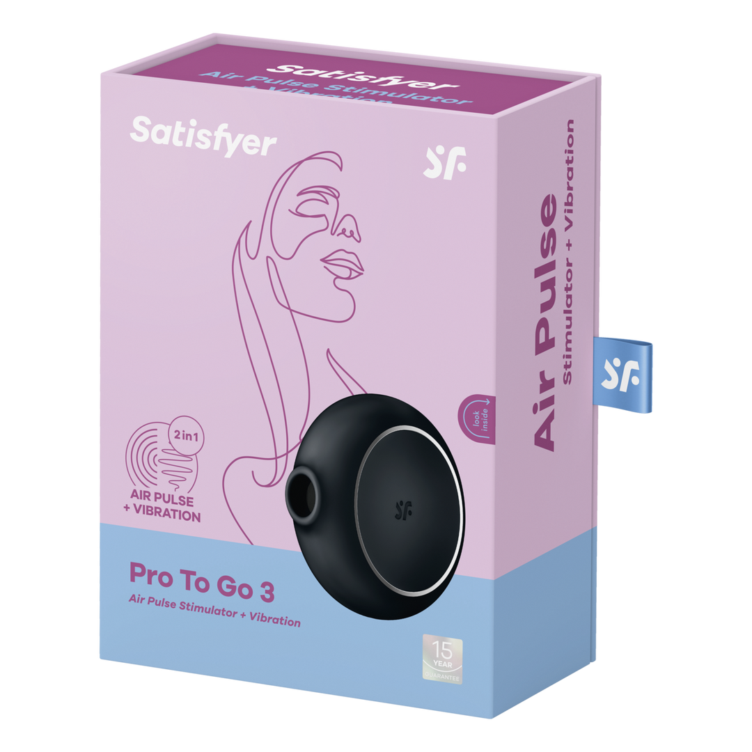 Pro to Go 3 – Air Pulse Stimulator – Zwart