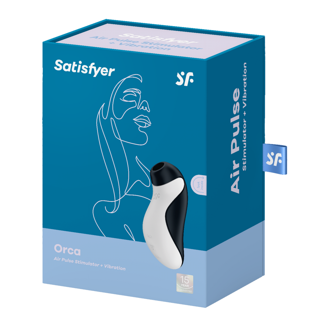 Orca – Air Pulse Stimulator en Vibrator – Zwart/Wit