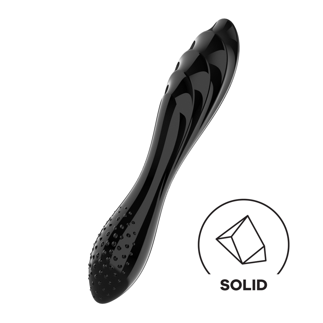 Dazzling Crystal 1 – Glazen Dildo – Zwart