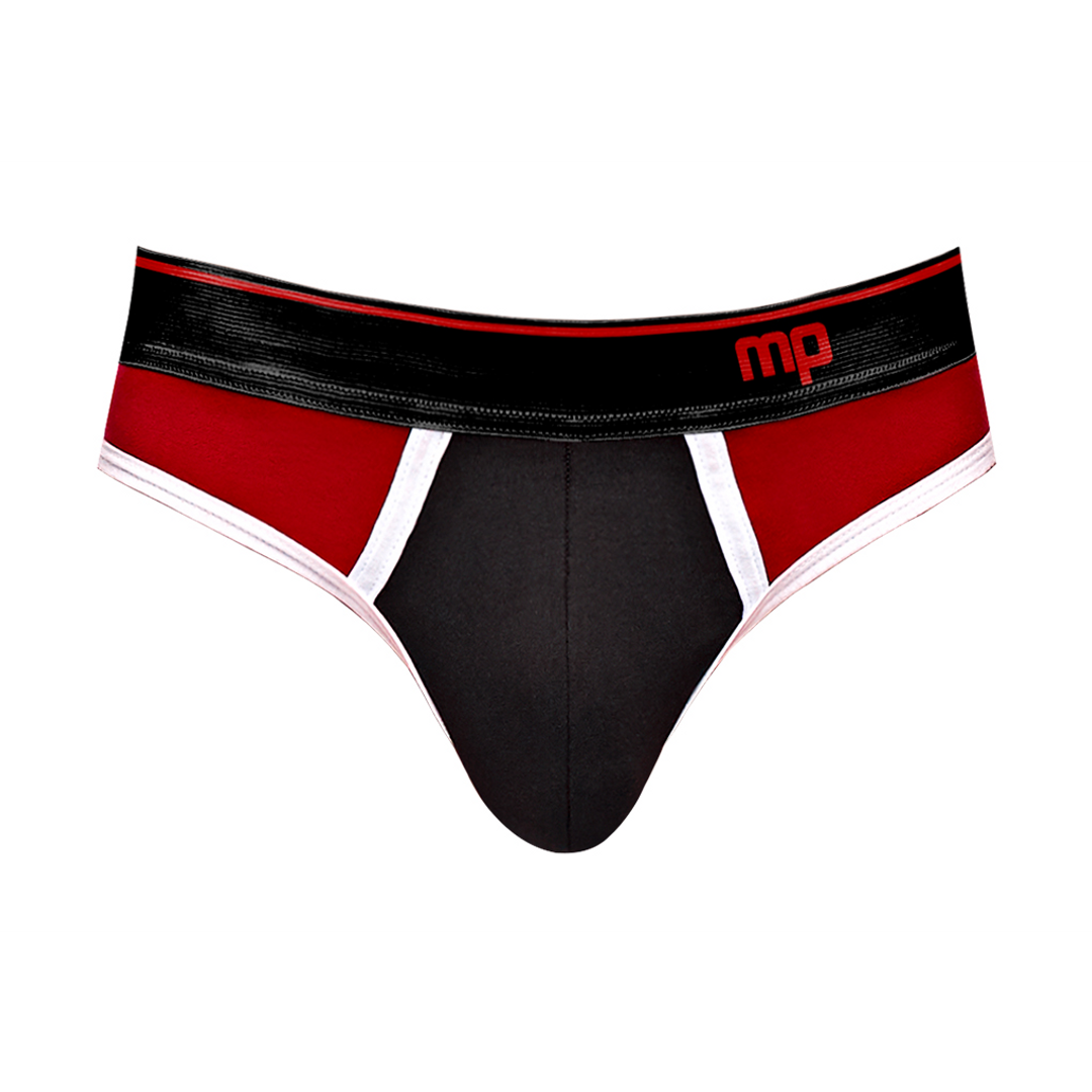 Panel Thong – L/XL – Zwart/Rood