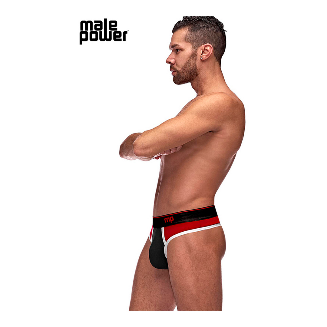 Panel Thong – L/XL – Zwart/Rood