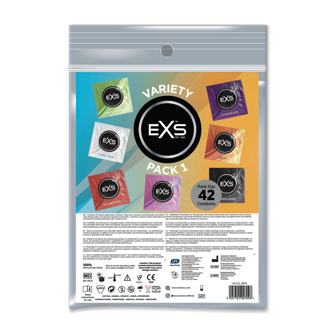 EXS Variety Pack 1 - Condones - 42 Piezas