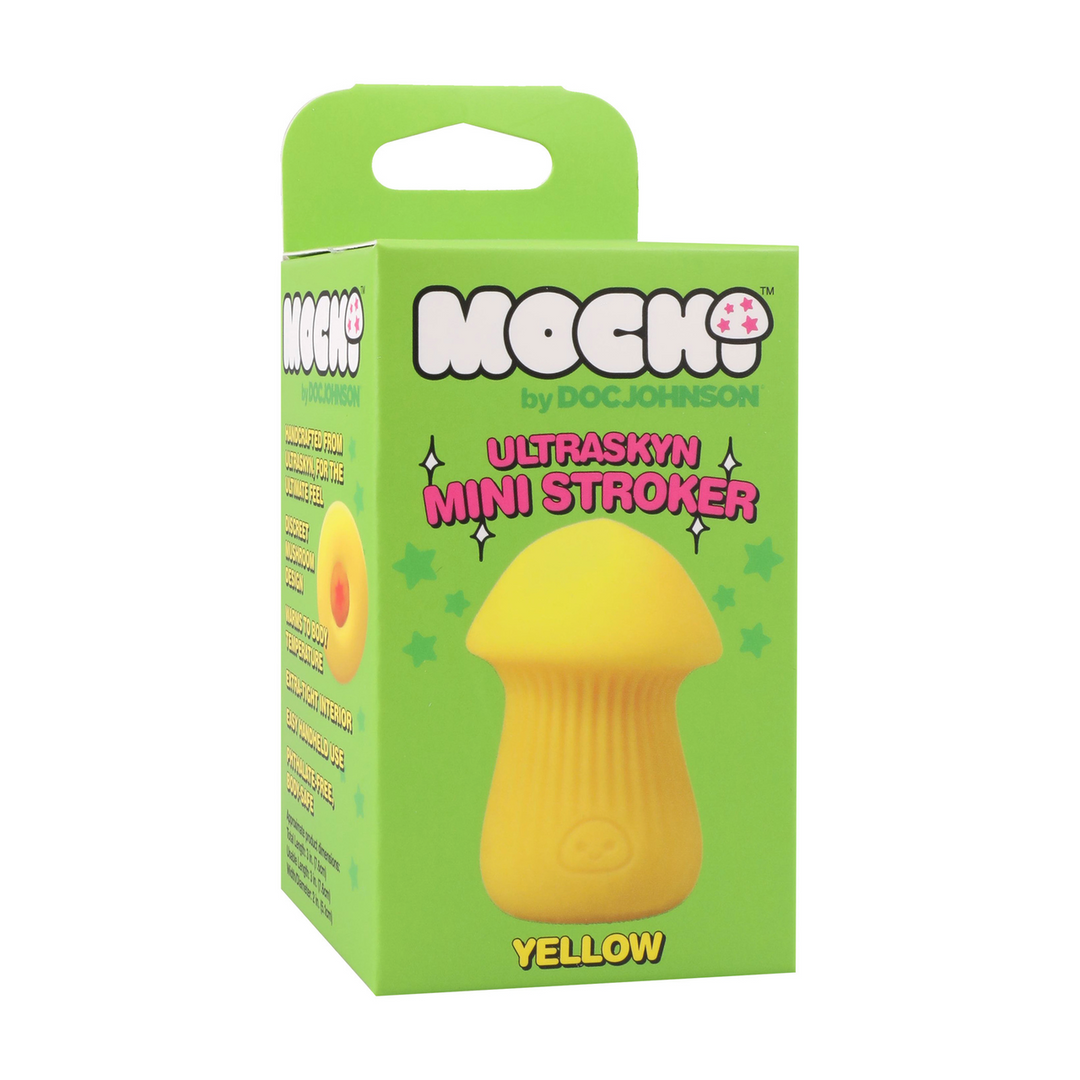 Paddenstoel Stroker – ULTRASKYN Mini Stroker – Geel