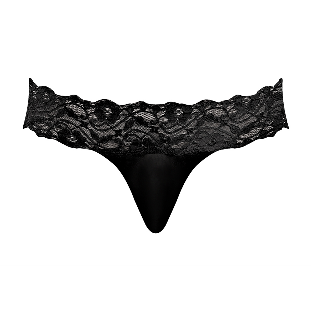 Micro Thong Pinch Back – L/XL – Zwart