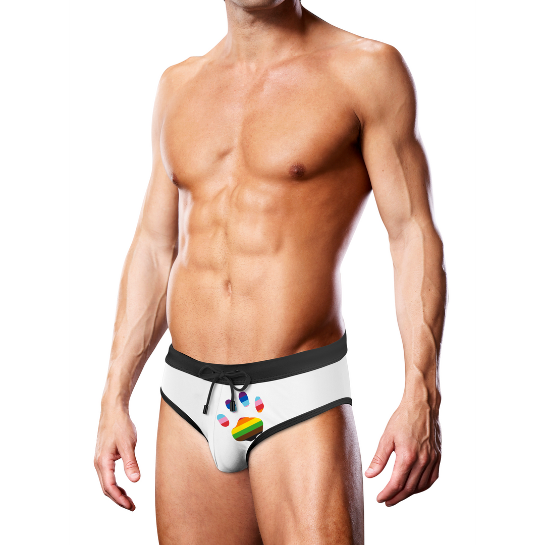 Zwemslip Wit Oversized Paw – XL