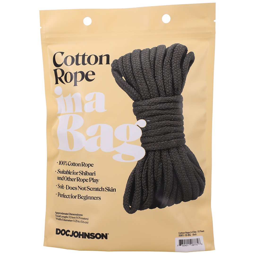 Katoenen Touw – 32 ft – Zwart