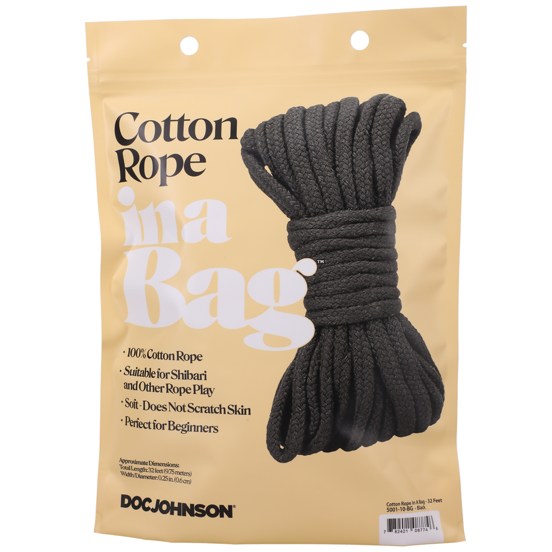 Katoenen Touw – 32 ft – Zwart