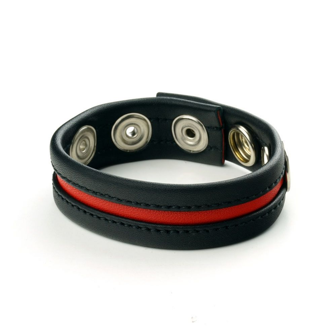 Correa para el pene - Negro/Rojo