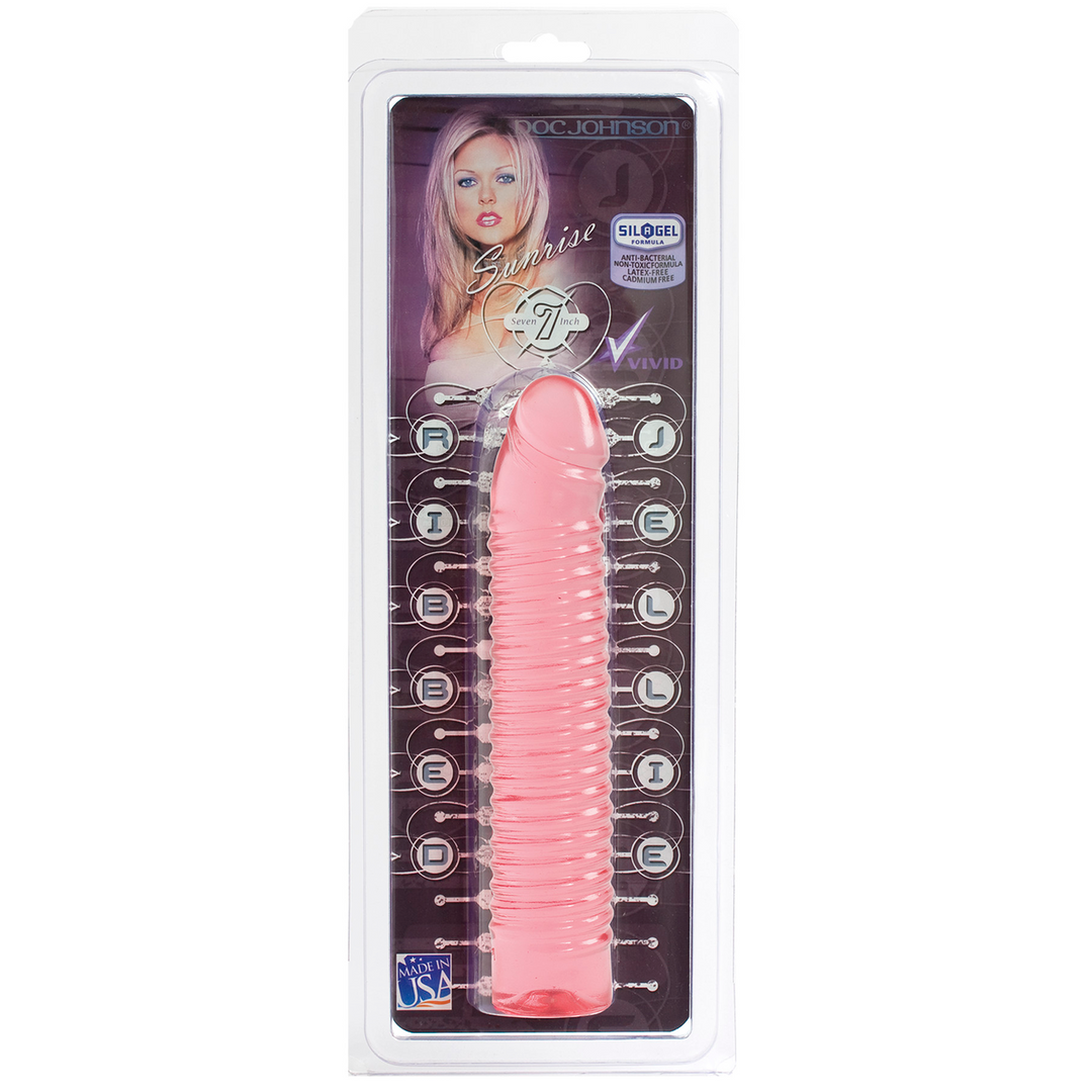 Zonsopgang – Ribbed Jelly Dildo – 7 / 18 cm