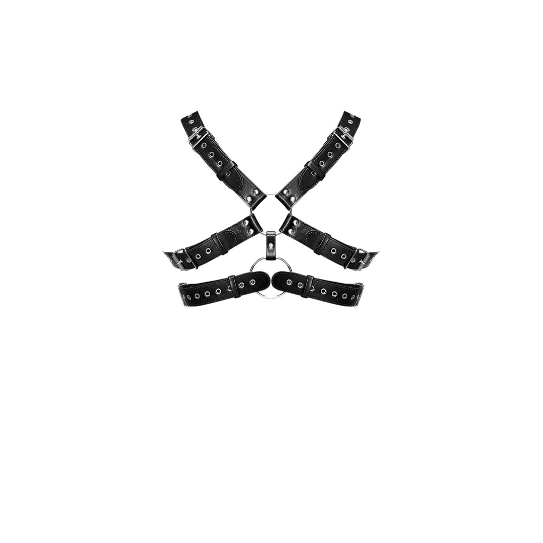 Gemini – Imitatie Leren Harnas – One Size – Zwart