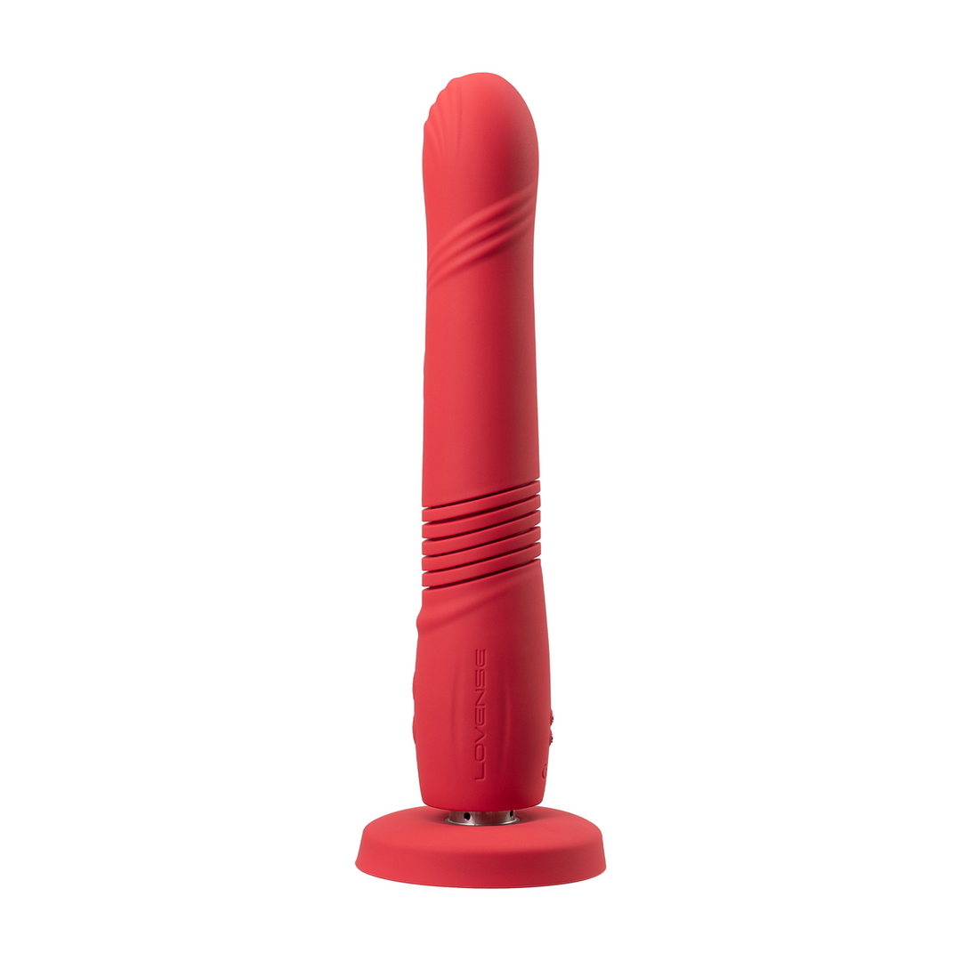 Gravity - Dildo automático con empuje y vibración controlado por app - Rojo
