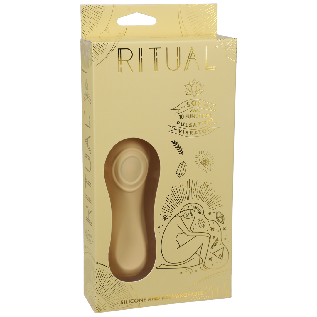 Sol – Oplaadbare Siliconen Pulsatie Vibe – Geel
