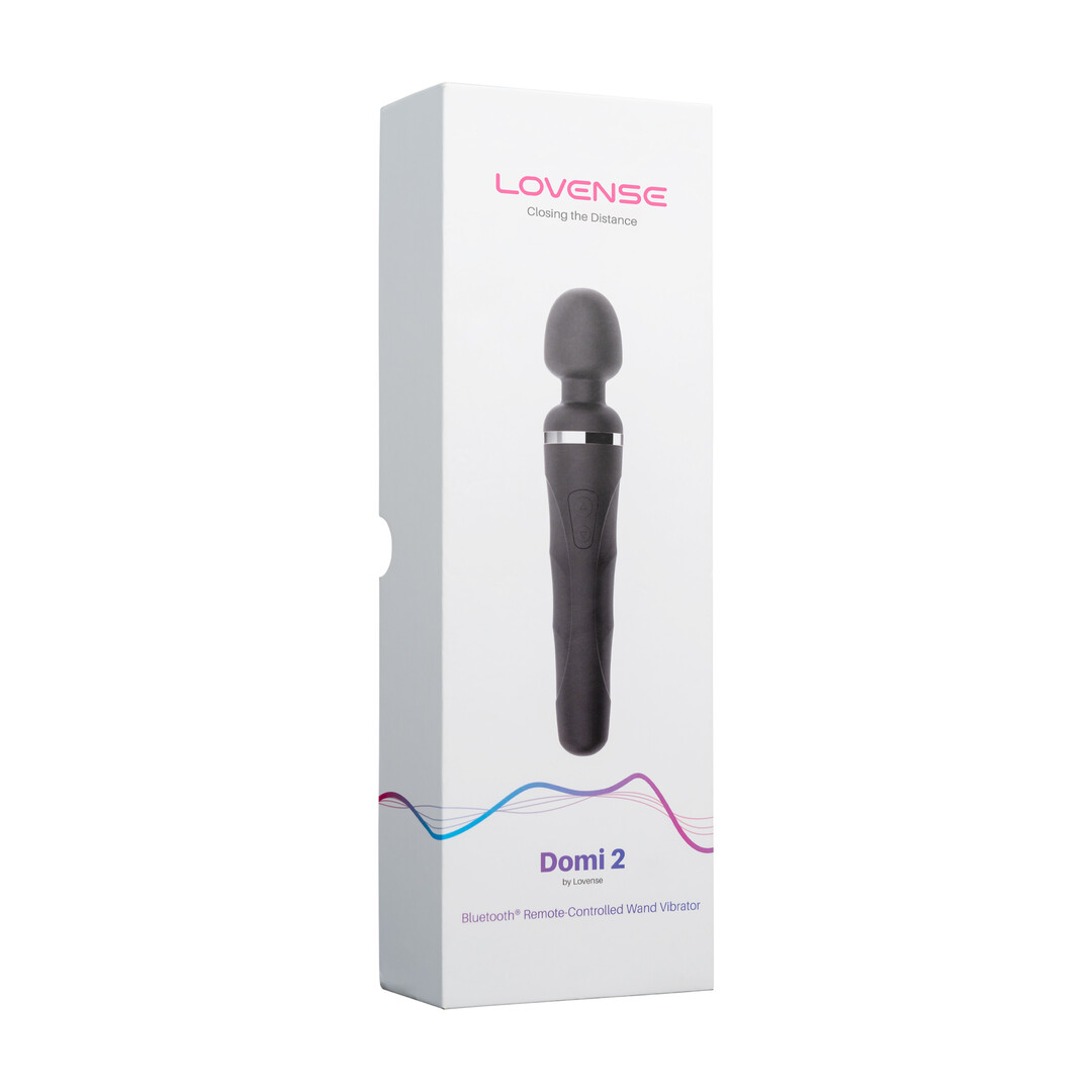 Domi 2 - Bluetooth App-controlled Mini Wand Massager - Black