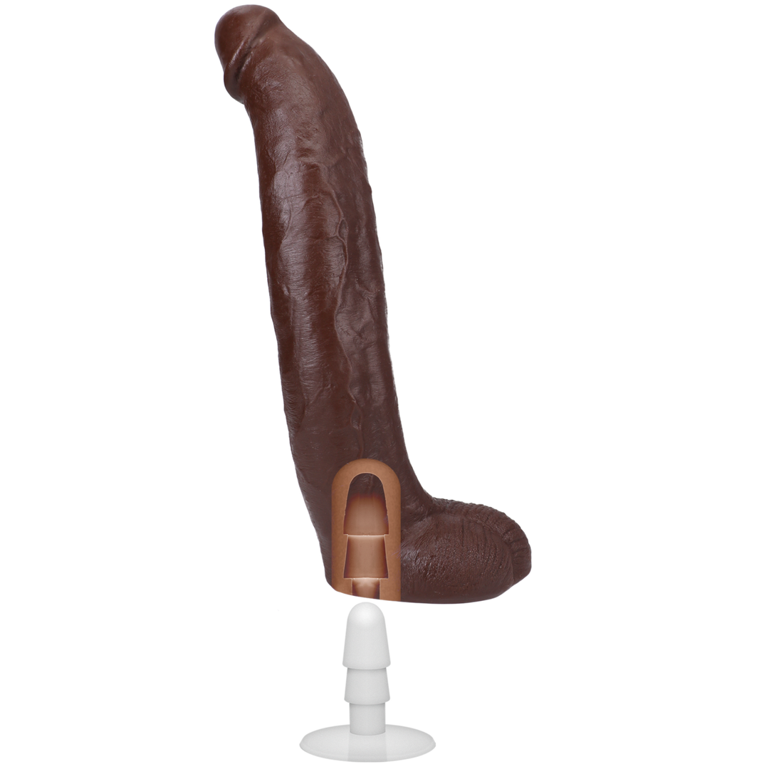 Brickzilla – Realistische ULTRASKYN Dildo – 13 / 33 cm – Chocolade