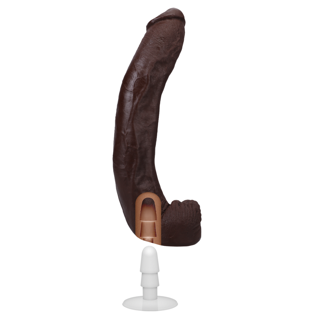Dredd – Realistische ULTRASKYN Dildo – 13,5 / 34 cm – Chocolade