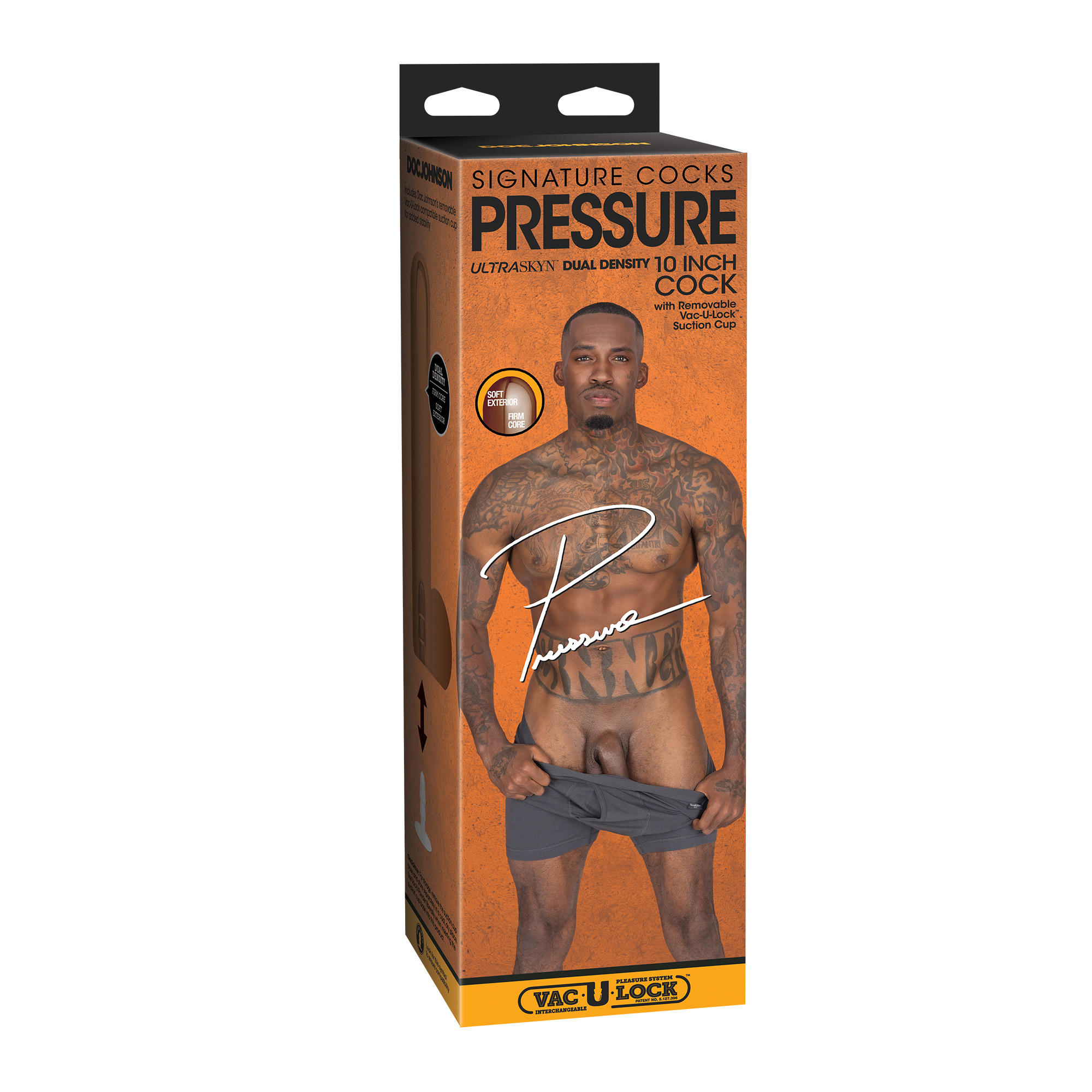Druk – Realistische ULTRASKYN Dildo – 10 / 25 cm – Chocolade