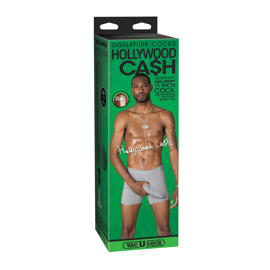 Hollywood Cash – Realistische ULTRASKYN Dildo – 11 / 29 cm – Chocolade