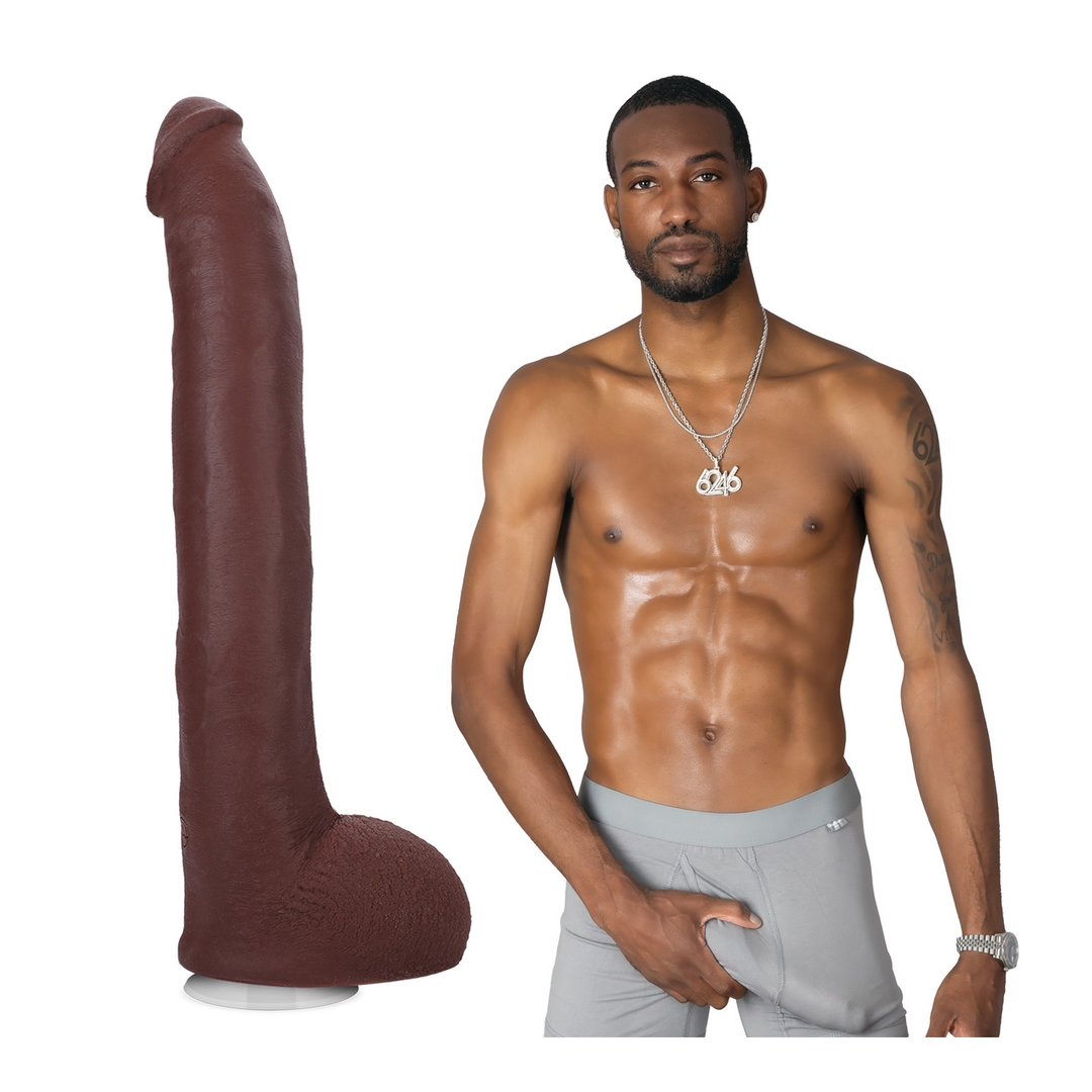 Hollywood Cash - Dildo Realista ULTRASKYN - 11 / 29 cm - Chocolate