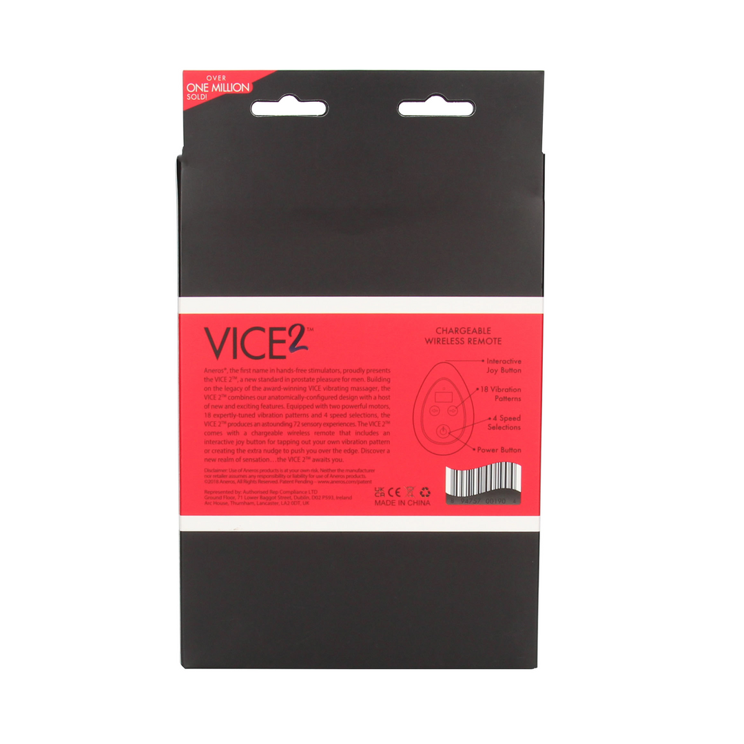 Vice 2 – Vibrerende Mannelijke G-Spot Stimulator – Zwart