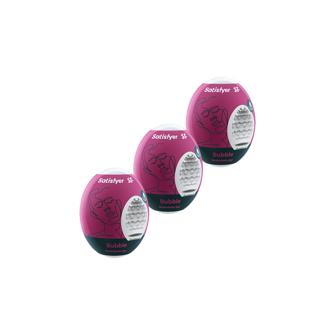 Bubble – Masturbator Egg Set – 3 Stuks – Violet