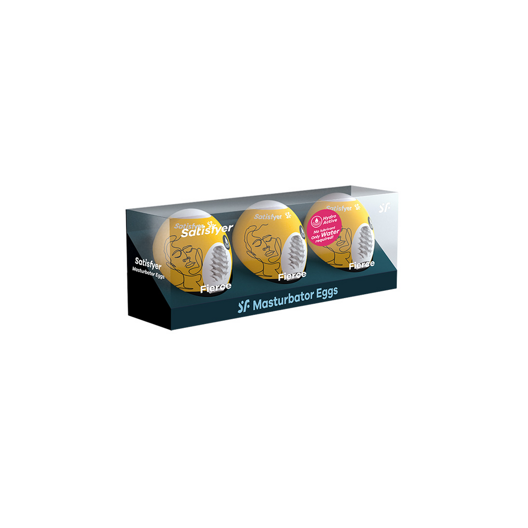 Fierce – Masturbator Egg Set – 3 Stuks – Geel