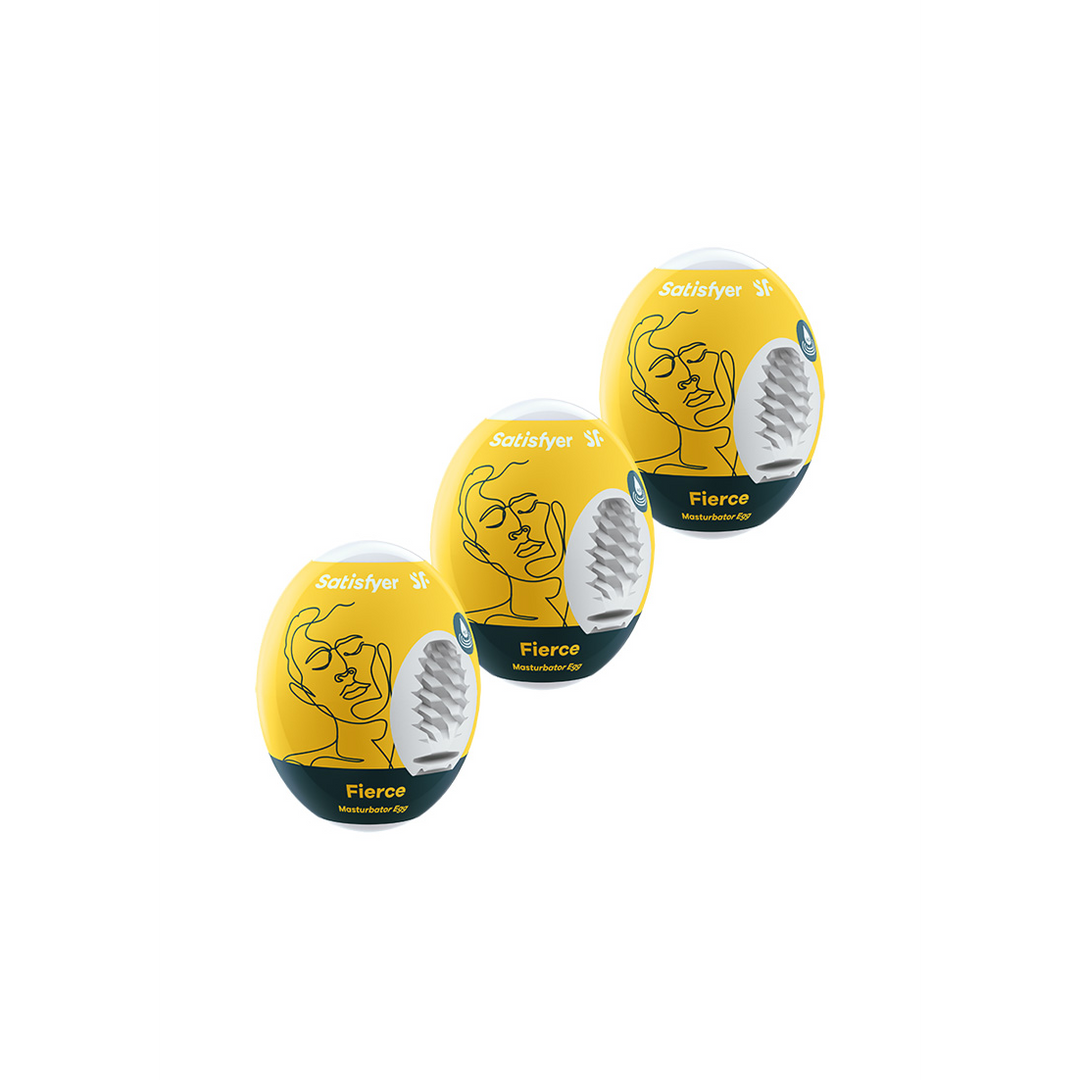 Fierce – Masturbator Egg Set – 3 Stuks – Geel