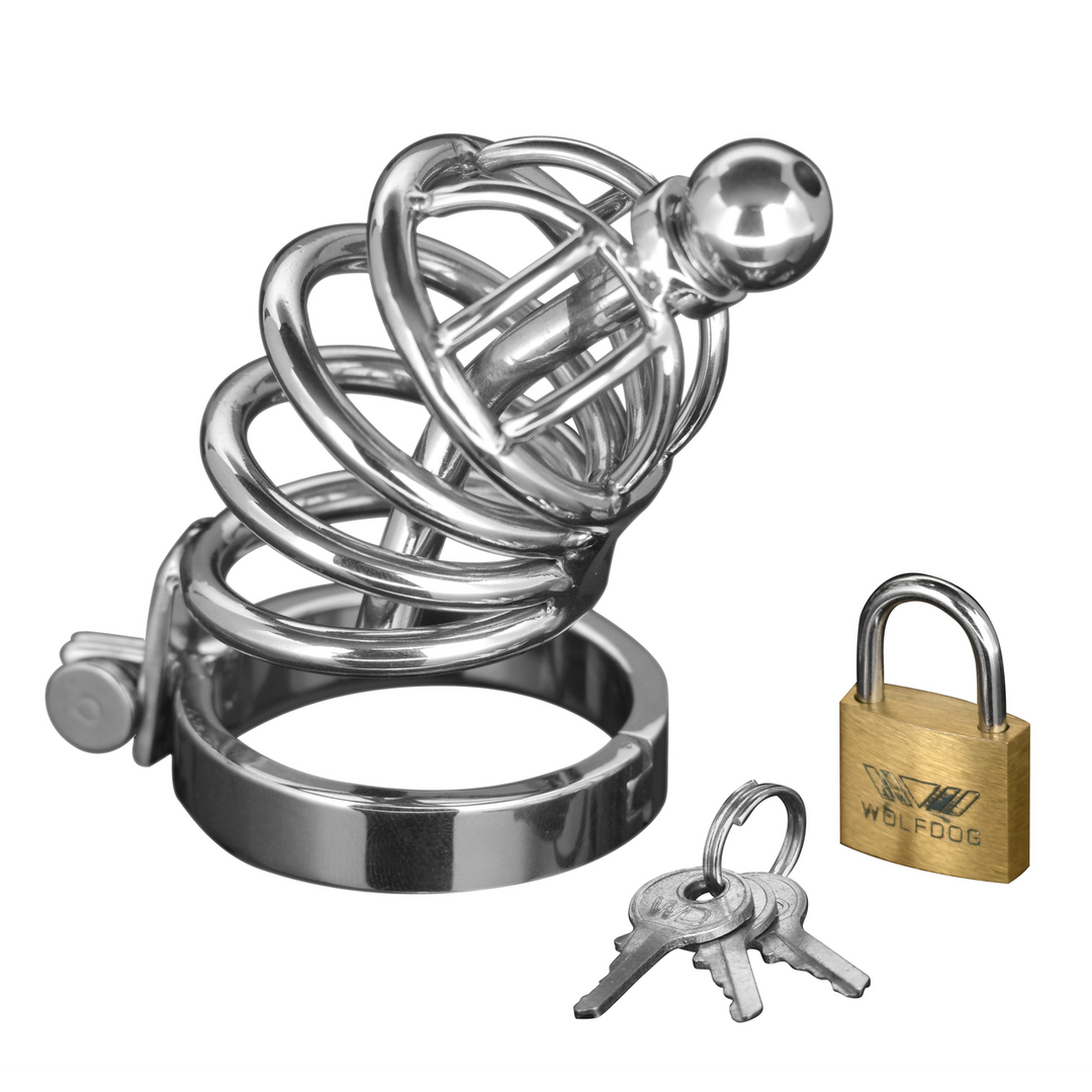 Asylum – Chastity Cage met 4 Ringen – S/M