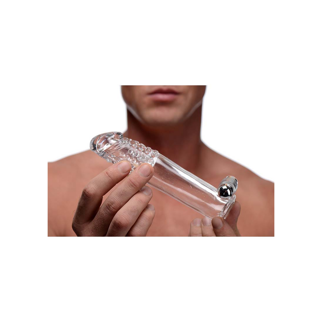 Duidelijke Sensaties – Vibrerende Penis Sleeve met Bullet