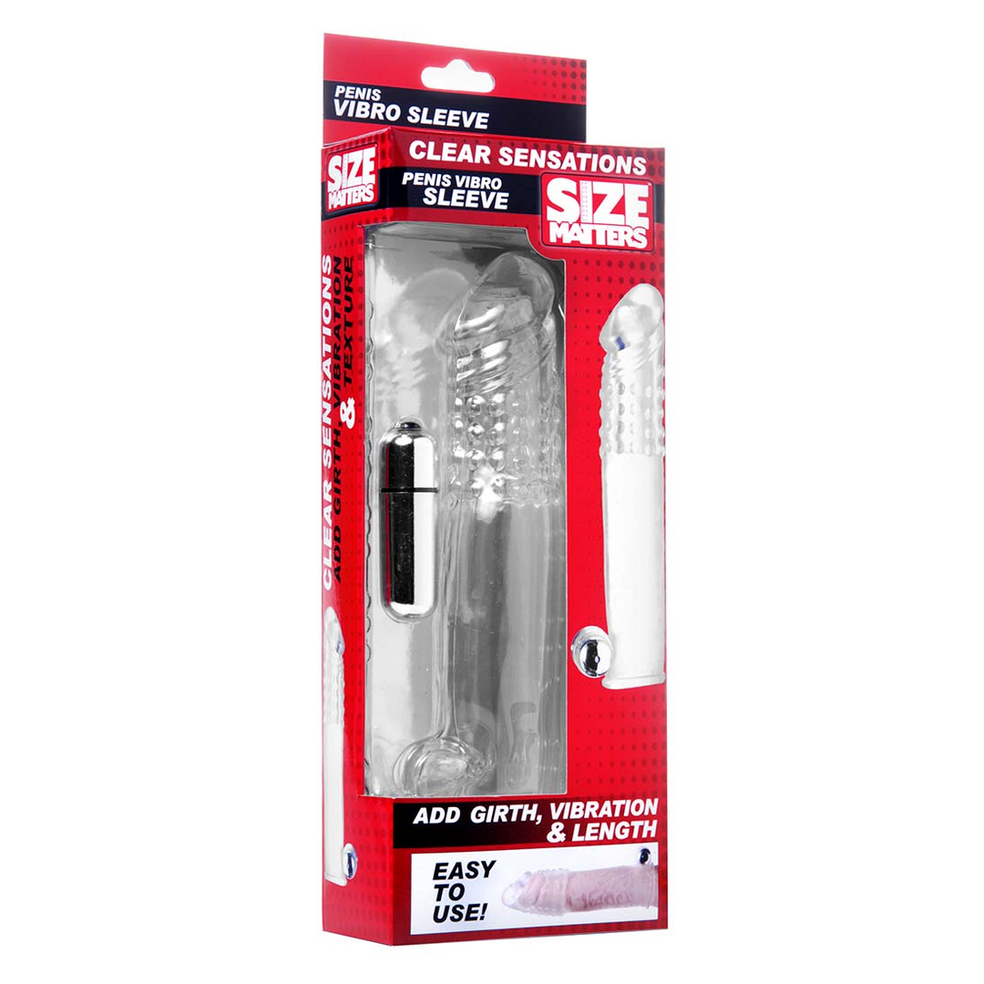 Duidelijke Sensaties – Vibrerende Penis Sleeve met Bullet