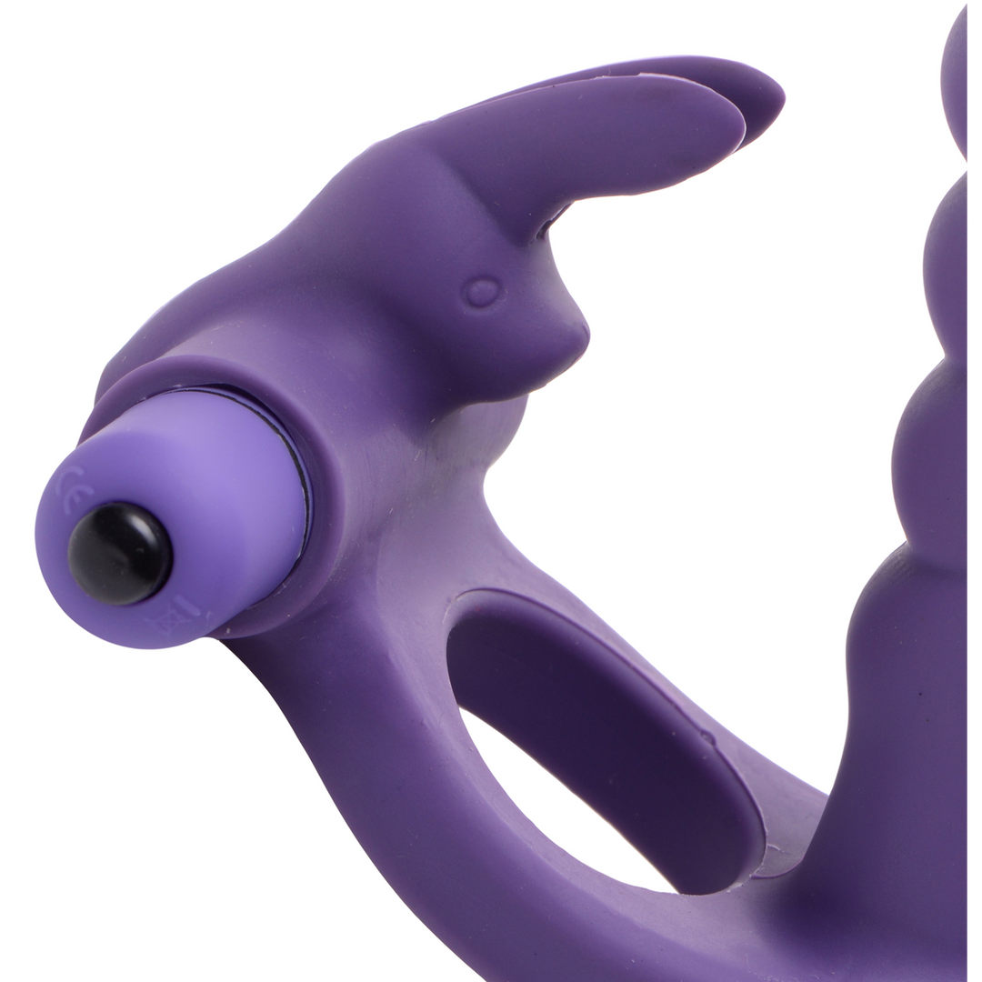 Double Delight – Vibrating Rabbit C-Ring