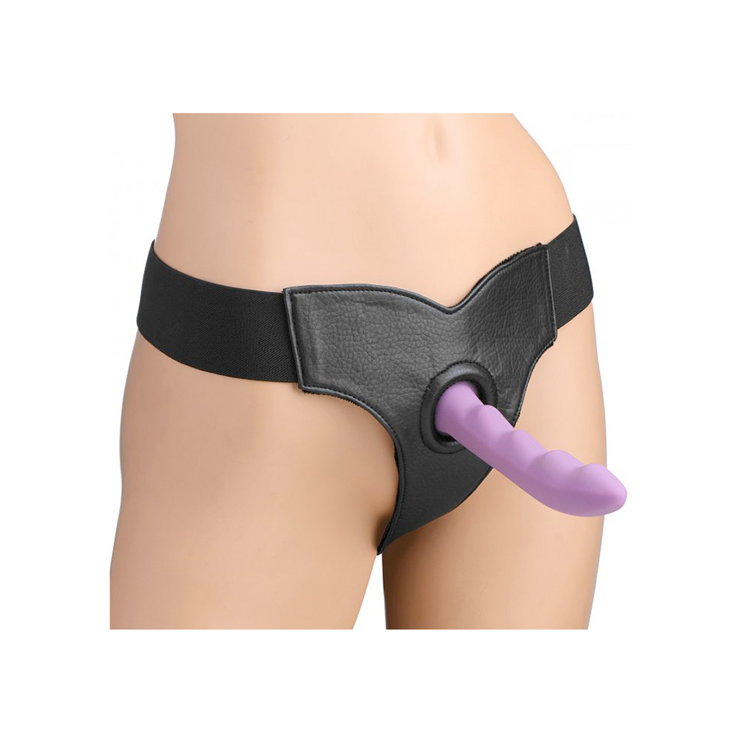 Bella – Verstelbare Velours Gevoerde Strap-On Dildo