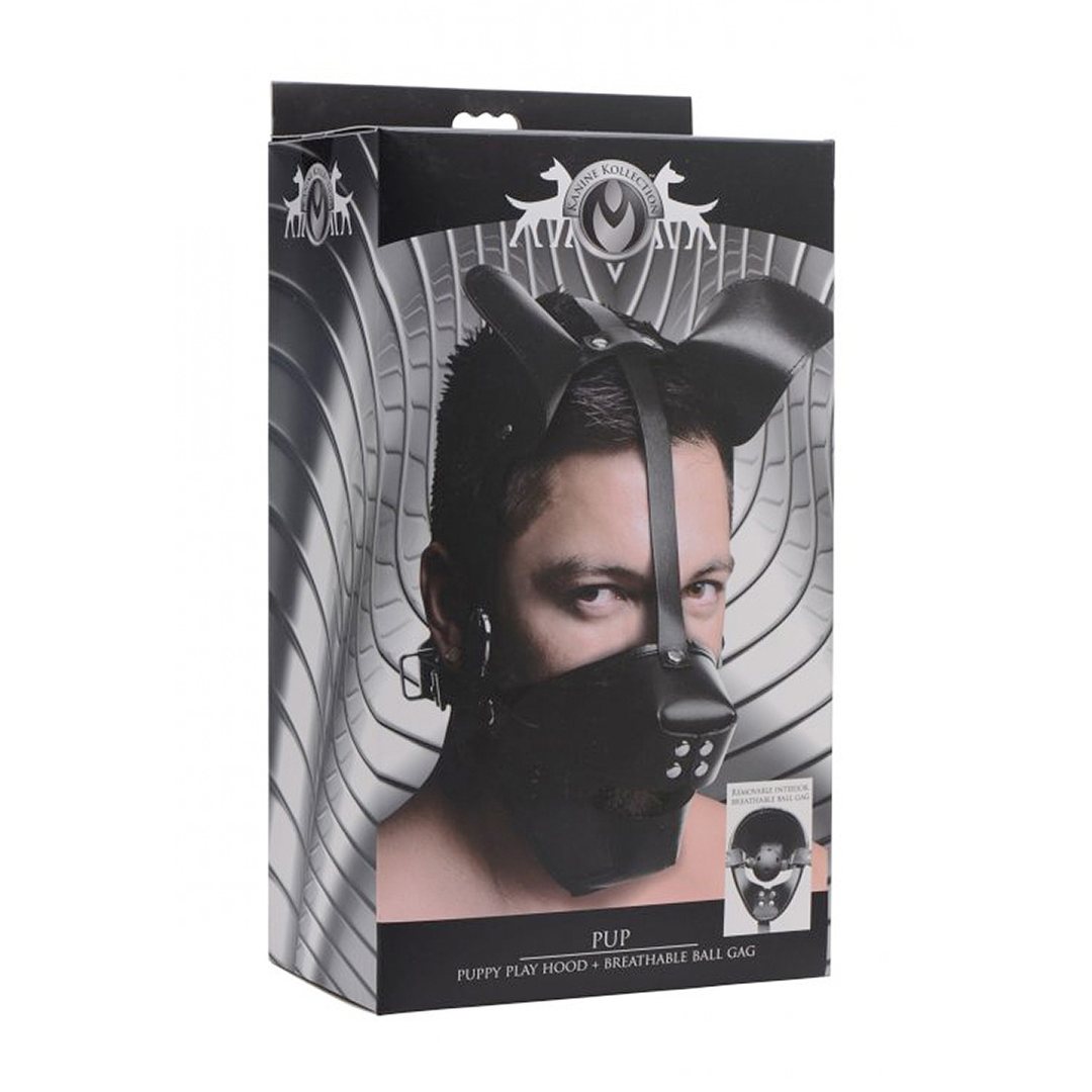 Pup – Puppy Speelmasker + Ademend Ballgag