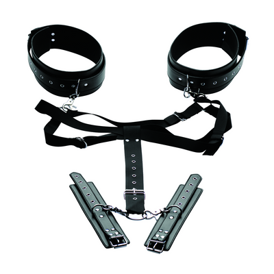 Eenvoudige Toegang Thigh Harness met Wrist Cuffs