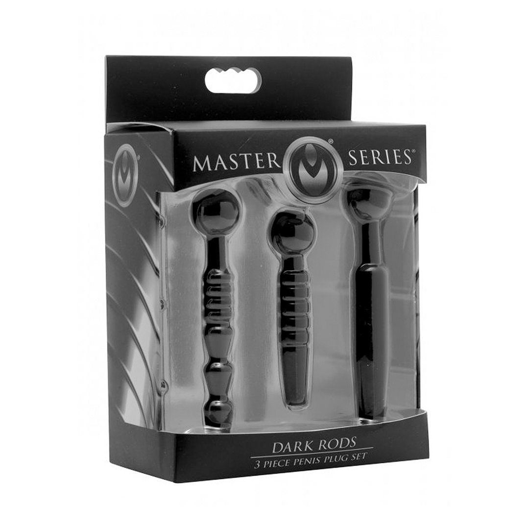 Donkere Stangen – 3 Delige Silicone Penis Plug Set