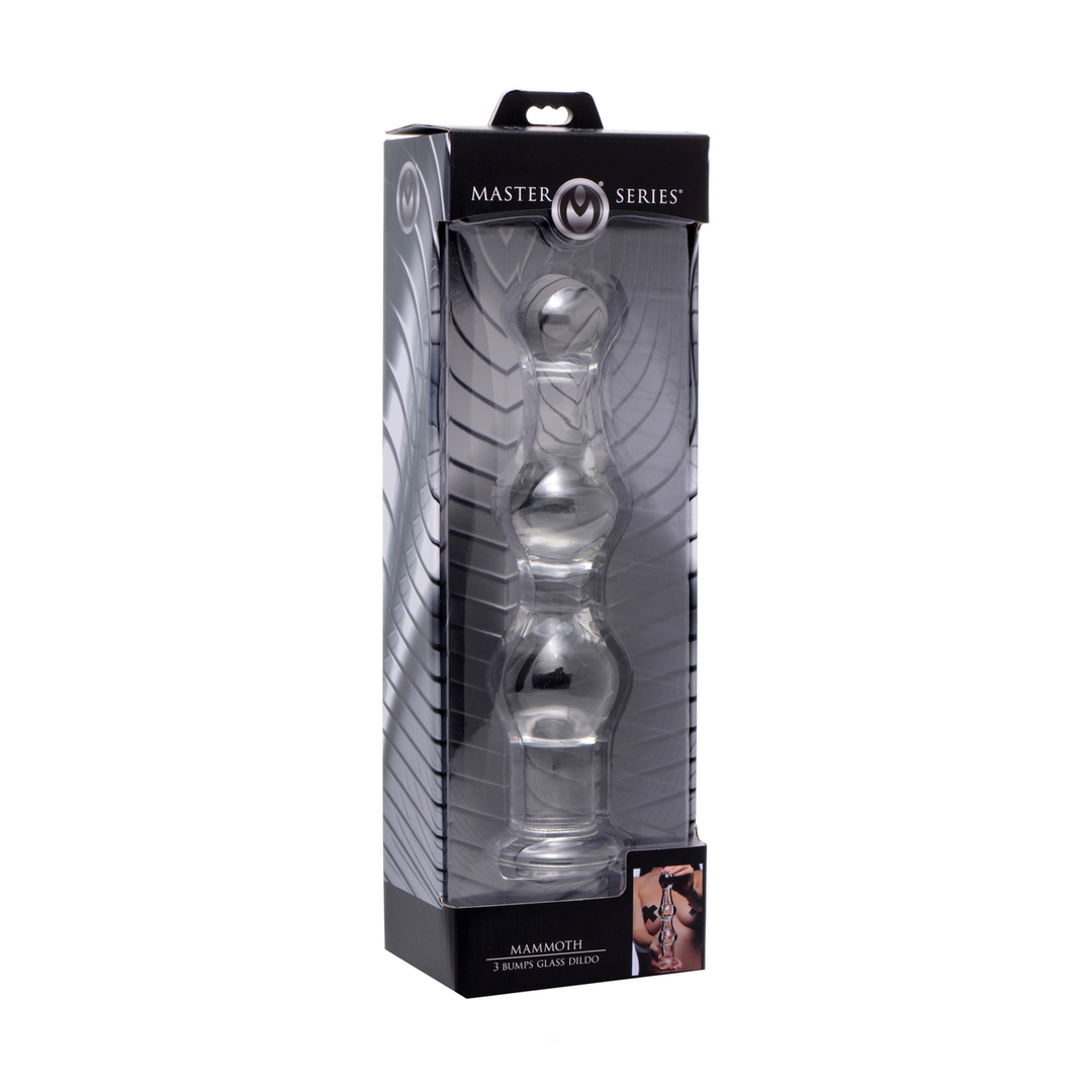 Mammoth – Glazen Dildo met 3 Bulten
