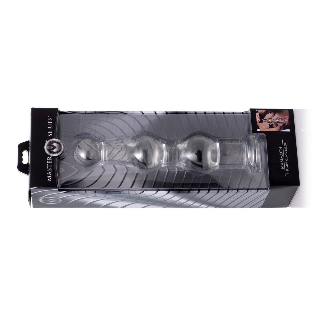 Mammoth – Glazen Dildo met 3 Bulten