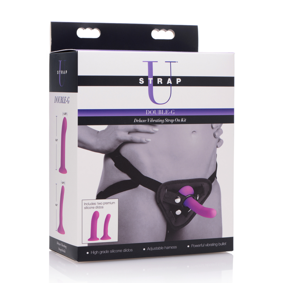 Double-G Deluxe – Vibrerende Strap-On Harnas