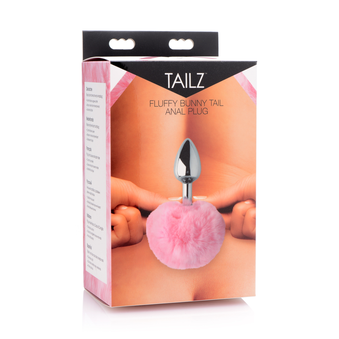 Fluffy Bunny Tail – Anale Plug – Roze