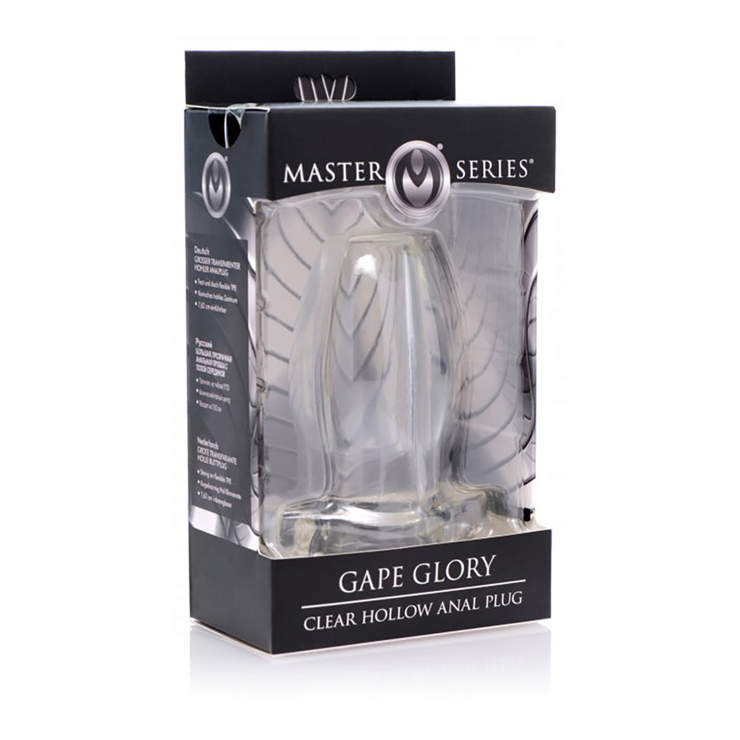 Gape Glory – Transparante Holle Anale Plug – Groot