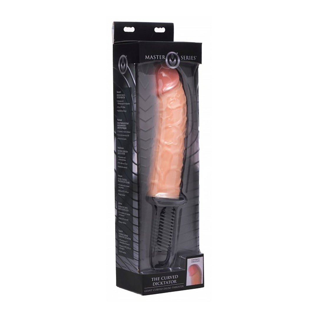 De Curved Dicktator – Vibrerende Gigantische Dildo met Thrusting Functie